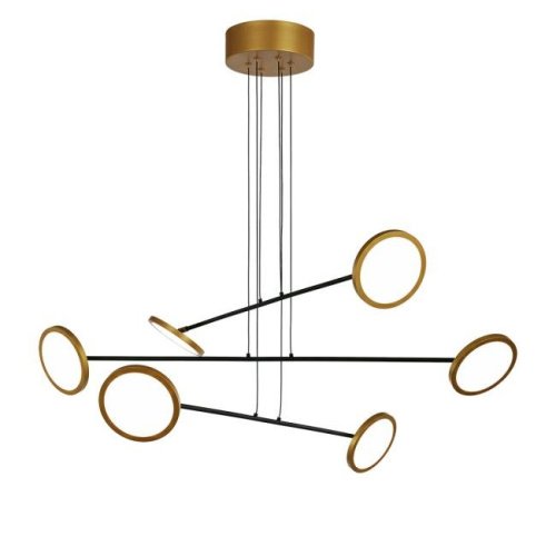 MD19001002-6A black/gold Подвесная люстра Delight Collection MD19001002 MD19001002-6A black/gold