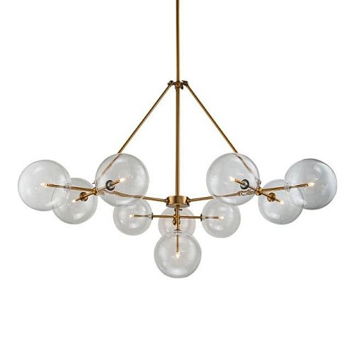 Люстра на штанге Delight Collection Globe Mobile KG0965P-10B brass