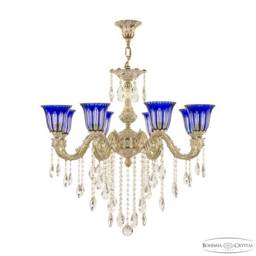 Подвесная хрустальная люстра Florence Bohemia 71101/8/250 B GW P2 U Clear-Blue/H-1H