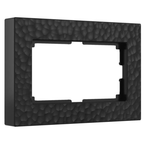 W0082408/ Рамка для двойной розетки Hammer (черный) Рамка Werkel W0082408/ Рамка для двойной розетки Hammer (черный)