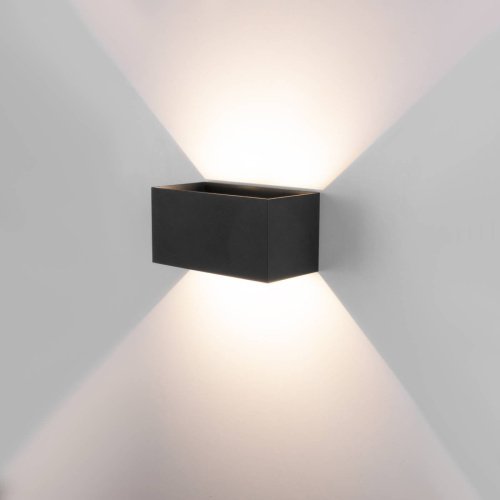 Уличный настенный светильник Elektrostandard Winner WINNER DOUBLE LED черный (35137/W)