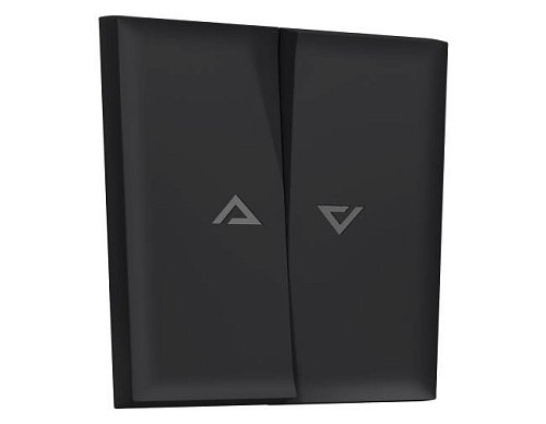 SP9844 SP9844 Лицевая панель SIGMA (Черный Мягкое касание) для 2-кл выключателей жалюзи с подсветкой QUANT PRO