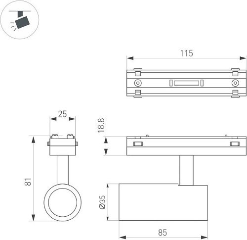 Трековый светильник Arlight Mag-Vibe 045004