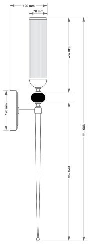 Настенное бра Kutek Cantu CAN-K-1(ZM/1)T/70