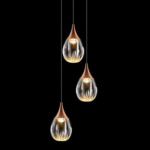 MD24001004-3A copper/clear Светильник подвесной Delight Collection Stilla MD24001004-3A copper/clear