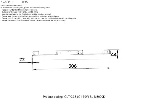 Трековый светильник Crystal Lux SPACE CLT 0.33 001 30W BL M3000K