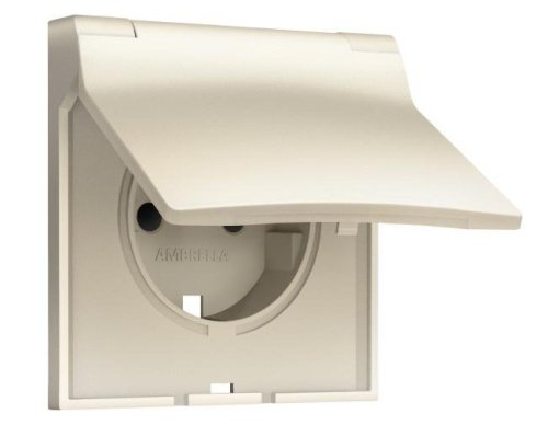 SP5480 SP5480 Лицевая панель SIGMA (Шёлк) для электрической розетки с/з со шторками и крышкой IP44 QUANT PRO