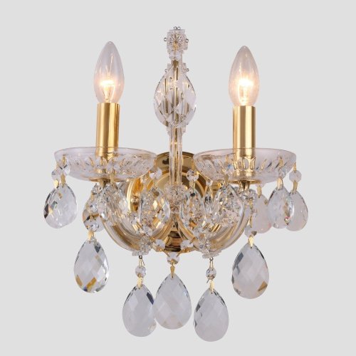 ISABEL AP2 GOLD/TRANSPARENT Настенное бра Crystal Lux Isabel ISABEL AP2 GOLD/TRANSPARENT