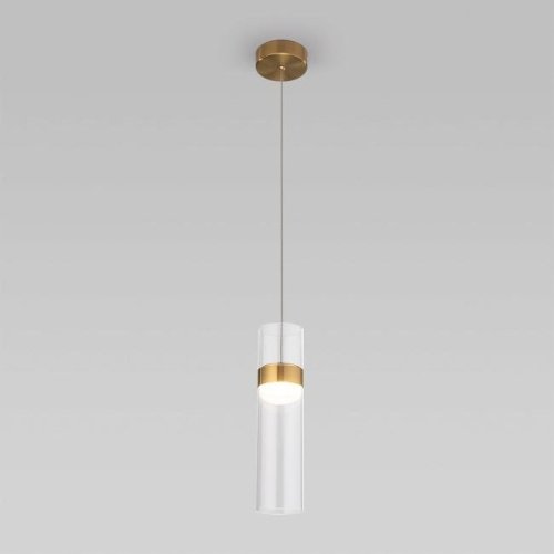 50244/1 LED латунь/прозрачный Светильник подвесной Eurosvet Lumen 50244/1 LED латунь/прозрачный