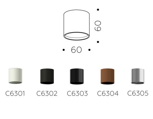 C6305 Корпус светильника накладной для насадок D60mm Ambrella Diy Spot C6305