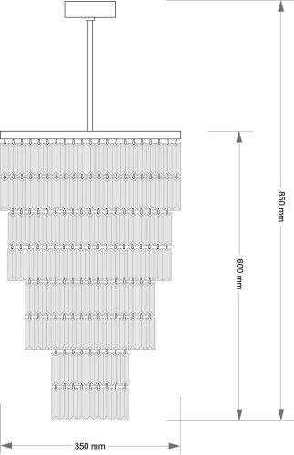 Люстра каскадная Kutek Ellini ELL-ZW-10(BN)350/II