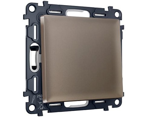 MA631050 MA631050 Комплект механизма 1-кл выключателя с самовозвратом ALFA Темная бронза матовый QUANT (AP6310, VM113)
