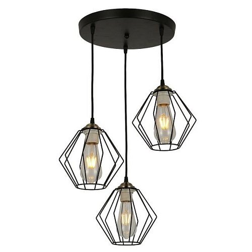 MD.3099-3-P BK+AB Светильник подвесной IMEX Indigo MD.3099-3-P BK+AB
