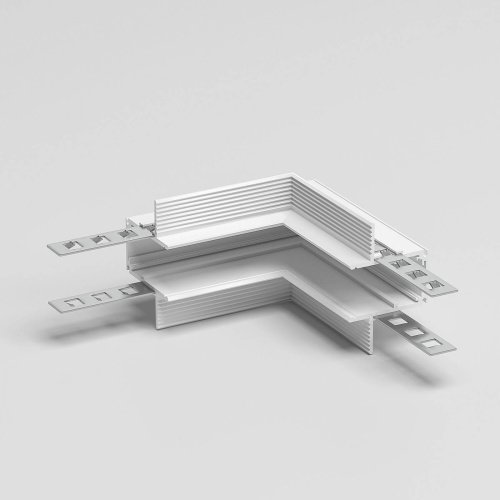 Коннектор для шинопровода Elektrostandard Slim Magnetic Slim Magnetic Коннектор угловой внутренний для встраиваемого шинопровода под ГКЛ 9,5мм (белый) 85213