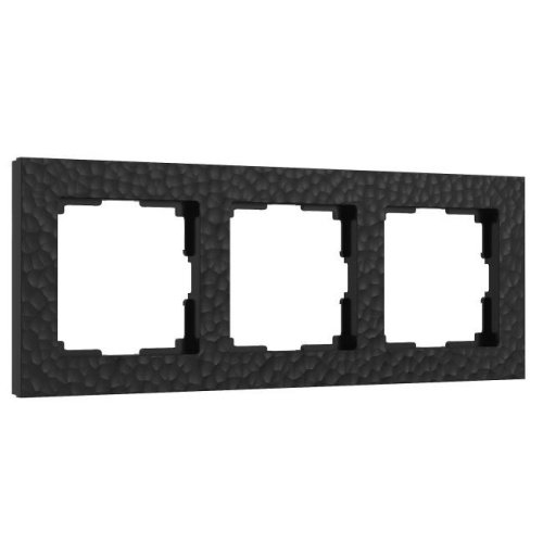 W0032408/ Рамка на 3 поста Hammer (черный) Рамка Werkel W0032408/ Рамка на 3 поста Hammer (черный)