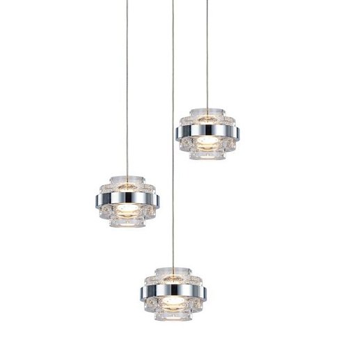 Светильник подвесной Delight Collection Indiana MD22030002-3A chrome/clear
