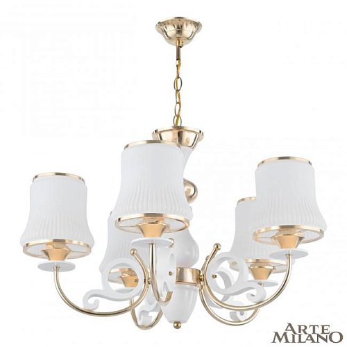301097/5 Wh/Gd Подвесная люстра Arte Milano Florentia-1097 301097/5 Wh/Gd