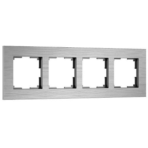 W0043506/ Рамка на 4 поста AluMax (алюминий) Рамка Werkel W0043506/ Рамка на 4 поста AluMax (алюминий)