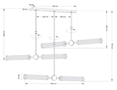 Светильник потолочный Kutek Orezzo ORE-ZW-2X3(P)