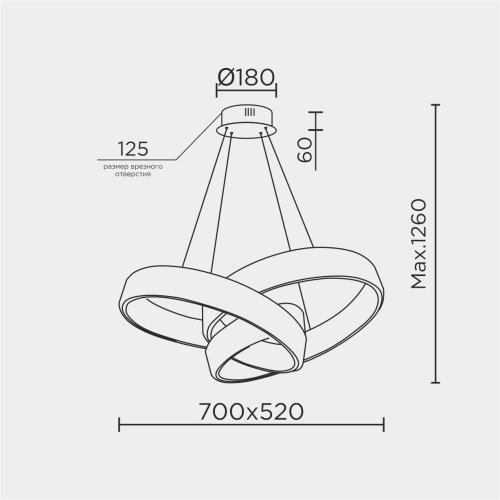 Подвесная люстра MS Modelux MS.9030.700 CR