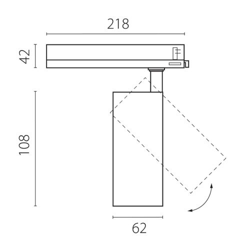 Трековый светильник Lightstar Alta Base A5137TRIAC