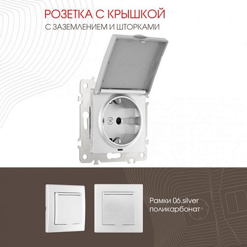 206.41-1.silver Розетка Arte Milano Am-206 206.41-1.silver