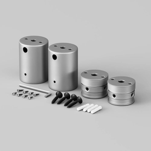 Набор для двухстороннего накладного монтажа Nemo D18 серебро Maytoni Круглый 360° 201153