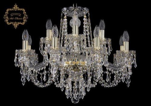 11.23.8+4.220.Gd.Dr Подвесная хрустальная люстра 11.23 Art Classic 11.23.8+4.220.Gd.Dr
