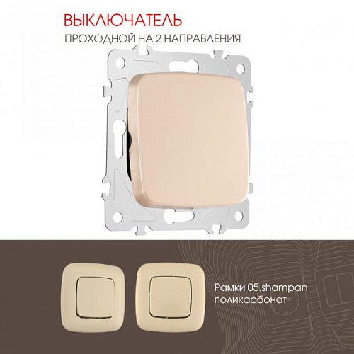 Выключатель Arte Milano Am-205 205.32-1.shampan