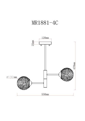 Люстра на штанге MyFar Camilla MR1881-4C