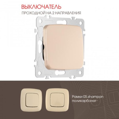 Выключатель Arte Milano Am-205 205.32-1.shampan