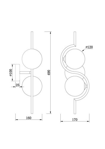Настенное бра Freya Harmonie FR5124WL-02BS