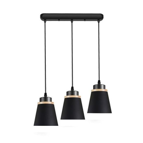 Светильник подвесной ЭкономСвет 30136 30136/3L BK BK+WD