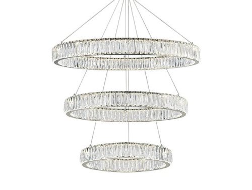 Потолочная чашка Newport Crystal Потолочная чашка 8240 D25 3 вертик.кольца chrome