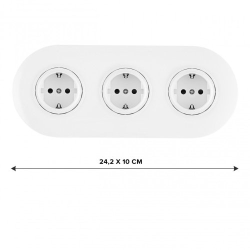 SET08-3-40-1x3 white Розетка Arte Milano Set08-3 SET08-3-40-1x3 white