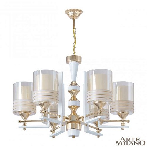 306087/6 Wh/Gd Подвесная люстра Arte Milano Florentia-6087 306087/6 Wh/Gd