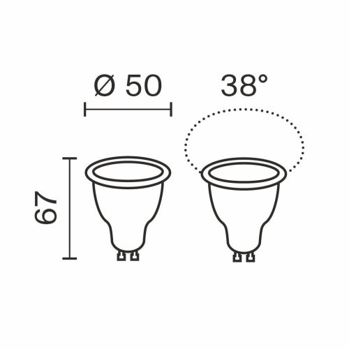 3252 Светодиодная лампочка Sofit GU10 Lens Voltega 3252