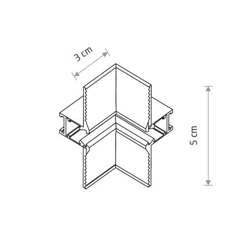 Коннектор для магнитных треков угловой внутренний Nowodvorski Nano 11733