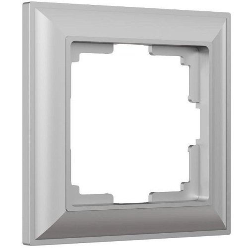 W0012206/ Рамка на 1 пост Fiore (серебряный) Рамка Werkel W0012206/ Рамка на 1 пост Fiore (серебряный)