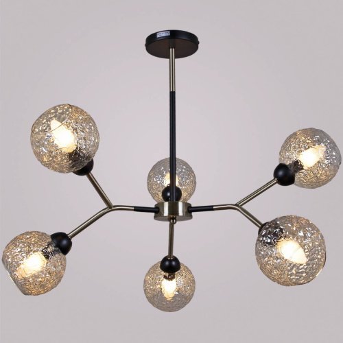 IL0268-6PSQ-79 BK AB Потолочная люстра ILLUMICO IL0268-6PSQ-79 BK AB