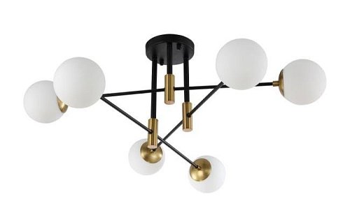 FIDEL PL6 BLACK Потолочная люстра Crystal Lux Fidel FIDEL PL6 BLACK