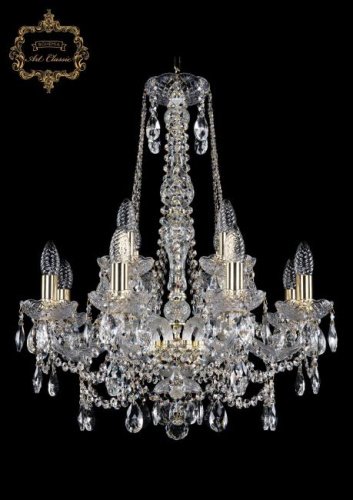 11.25.8+4.200.h-67.Gd.Sp Подвесная хрустальная люстра 11.25 Art Classic 11.25.8+4.200.h-67.Gd.Sp