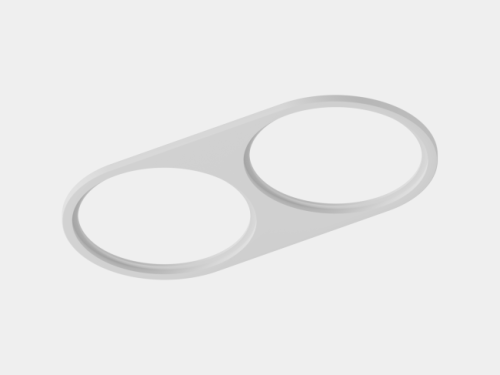 00-00036685 Рамка двойная круглая белая, C-2MINI-FR2R-WH, SWG LUMKER 00-00036685