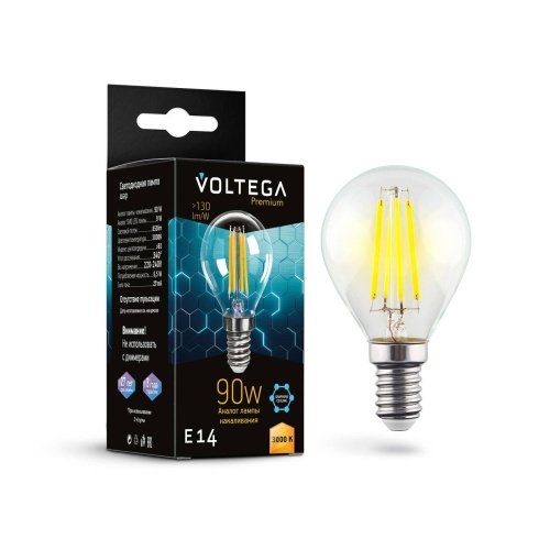 Светодиодная лампа Voltega Globe E14 9W Graphene 7222