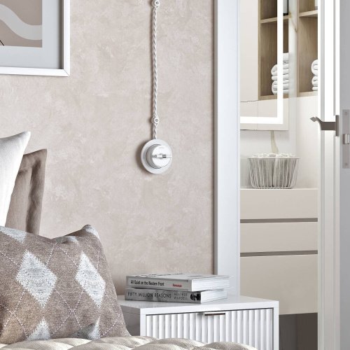 Выключатель Werkel W5812050/ Переключатель / выключатель одноклавишный Vintage (белый матовый/хром)