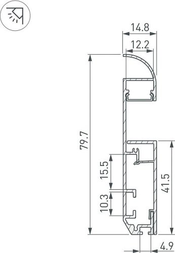 Профиль Arlight Arh-Plintus 046390