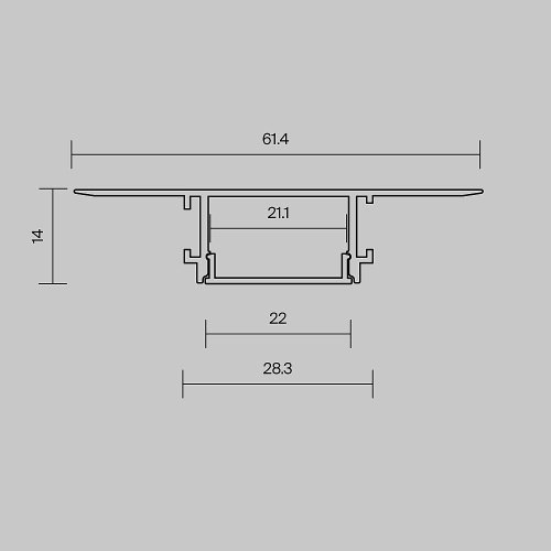 Профиль Maytoni Встраиваемый со скрытым фланцем профиль 636019