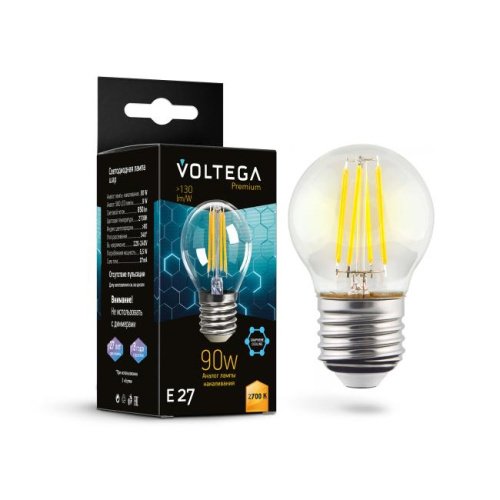7223 Светодиодная лампа Voltega Globe E27 9W Graphene 7223