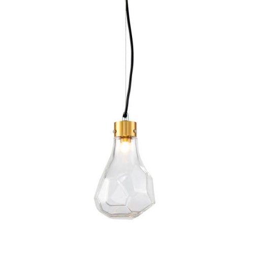 Светильник подвесной Delight Collection KR1197 KR1197P-1 brass/clear