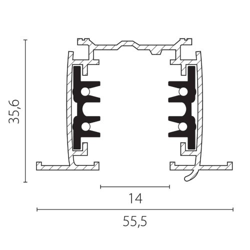Шинопровод Lightstar Quattro 503025-R